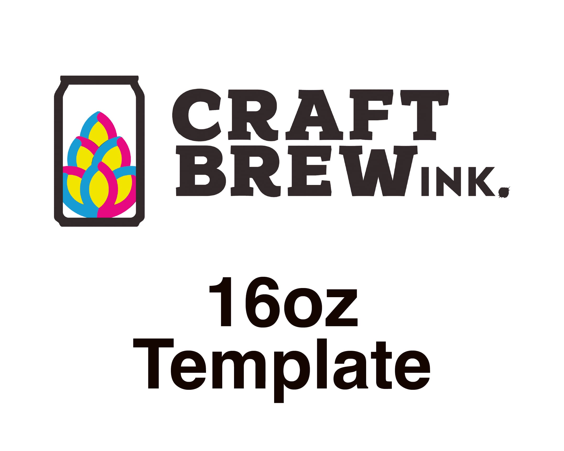 16 oz print template preview